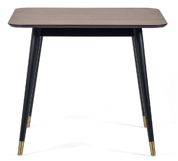 Product photograph of Findlay Walnut 4 Seater Square Dining Set With 4 Hadid Grey Chairs from Choice Furniture Superstore.