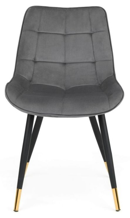 Product photograph of Findlay Walnut 4 Seater Square Dining Set With 4 Hadid Grey Chairs from Choice Furniture Superstore.