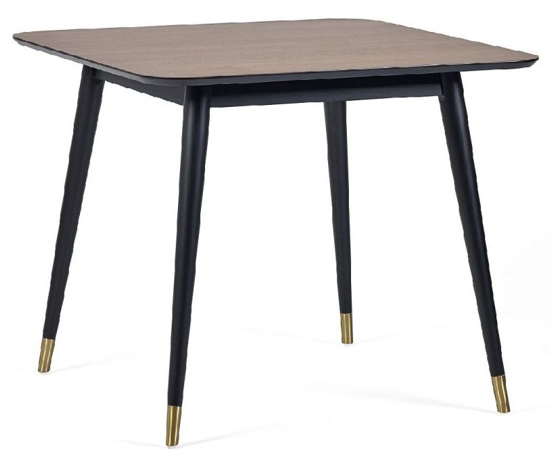 Product photograph of Findlay Walnut 4 Seater Square Dining Set With 4 Hadid Grey Chairs from Choice Furniture Superstore.