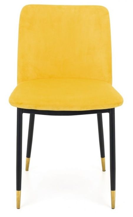 Product photograph of Findlay Square 4 Seater Dining Set With 4 Delaunay Mustard Chairs from Choice Furniture Superstore.