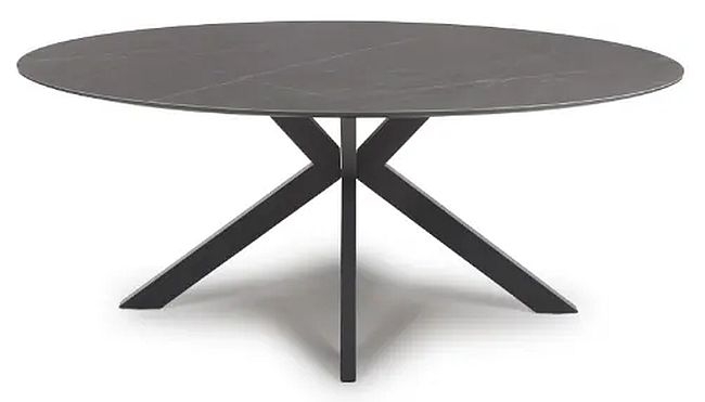Product photograph of Lunar Ceramic 180cm Oval Dining Table - 6 Seater from Choice Furniture Superstore.