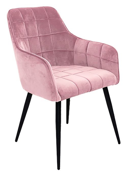 Product photograph of Vienna Blush Velvet Fabric Dining Chair Sold In Pairs from Choice Furniture Superstore.