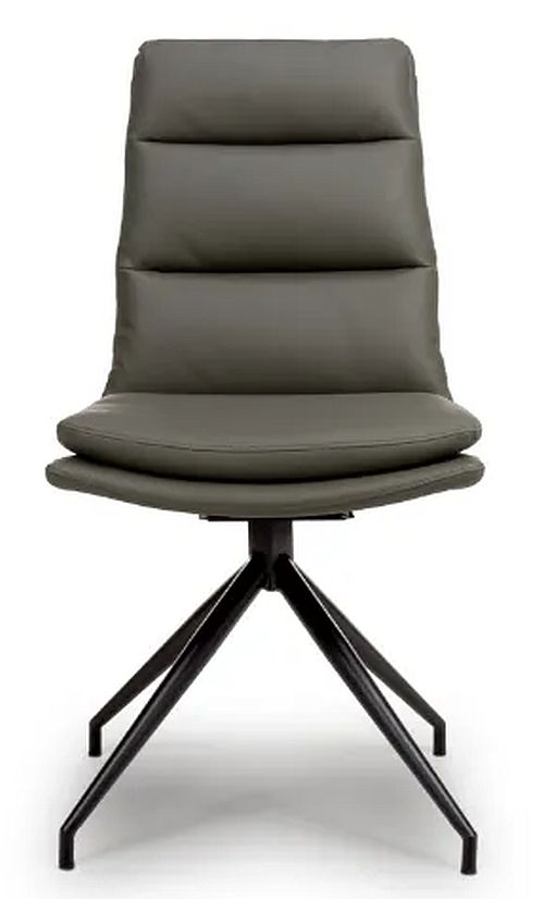 Product photograph of Nobo Truffle Faux Leather Swivel Dining Chair Sold In Pairs from Choice Furniture Superstore.