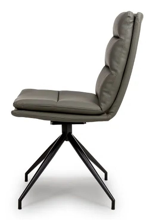 Product photograph of Nobo Truffle Faux Leather Swivel Dining Chair Sold In Pairs from Choice Furniture Superstore.