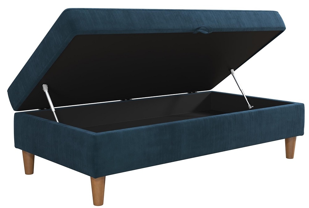Product photograph of Hartford Chenille Fabric Storage Ottoman Bench from Choice Furniture Superstore.