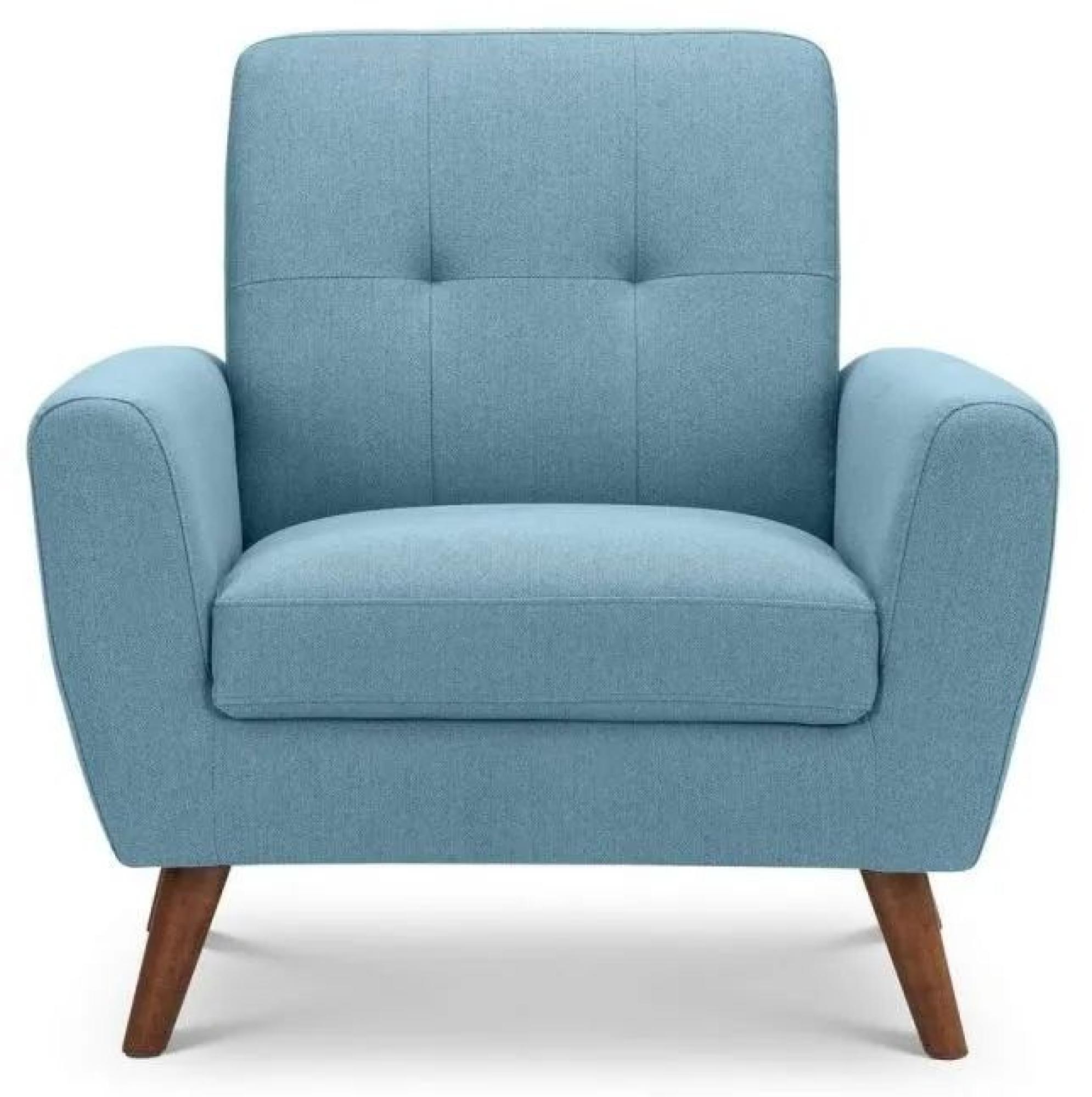 Product photograph of Monza Blue Fabric Armchair from Choice Furniture Superstore.