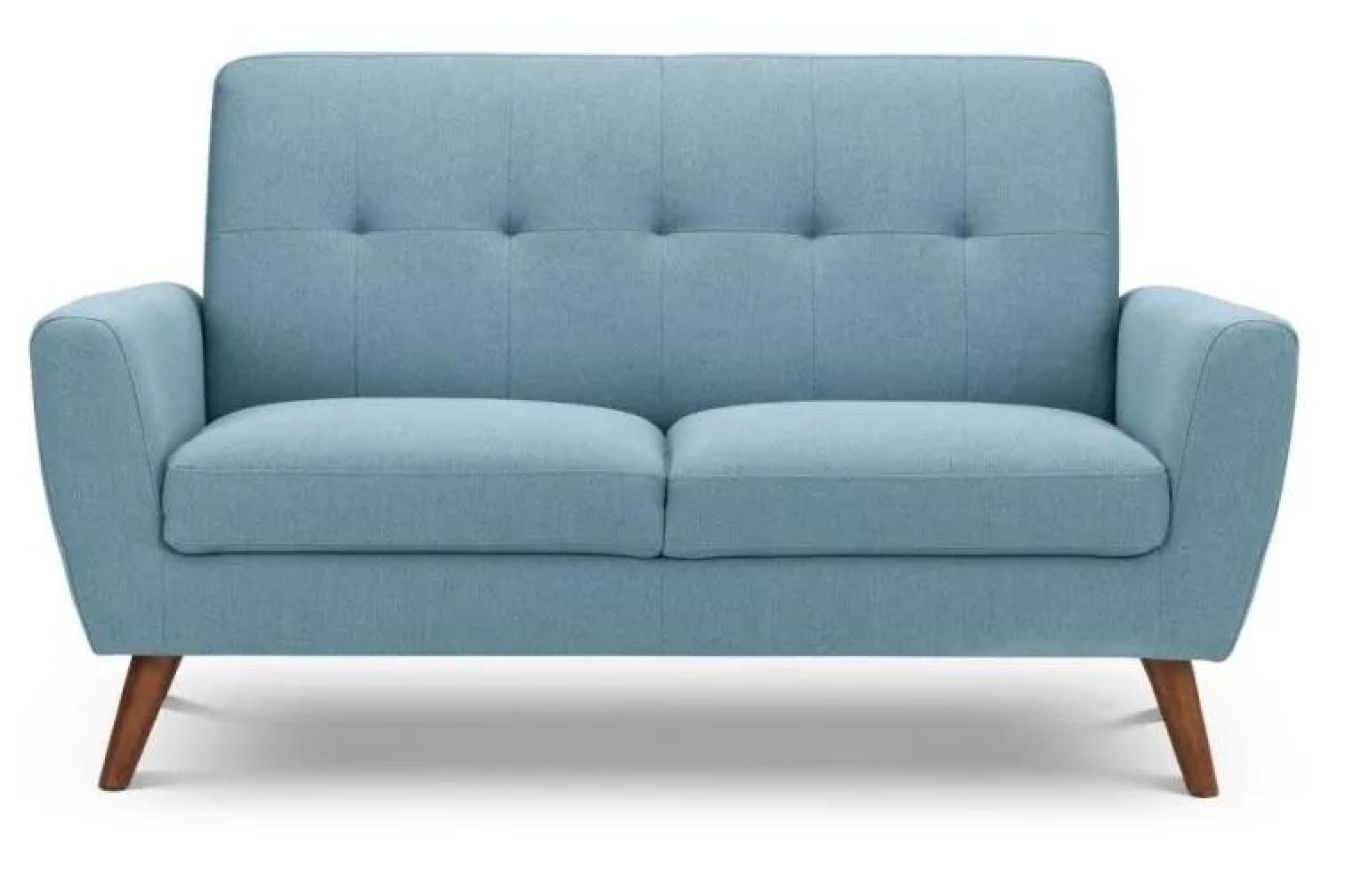 Product photograph of Monza Blue Fabric 2 Seater Sofa from Choice Furniture Superstore.