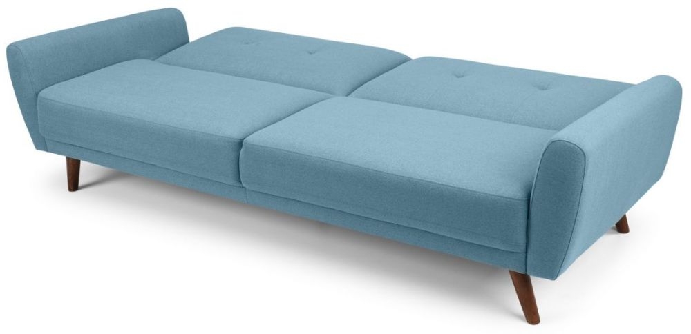 Product photograph of Monza Blue Fabric Sofabed from Choice Furniture Superstore.