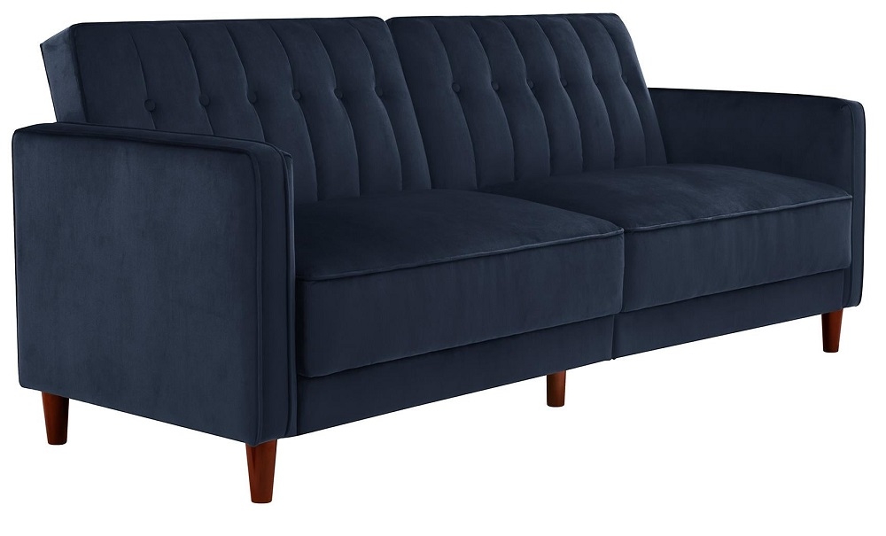 Product photograph of Alphason Pin Tufted Transitional Futon Velvet Fabric 2 Seater Sofa Bed - 2164659uk from Choice Furniture Superstore.