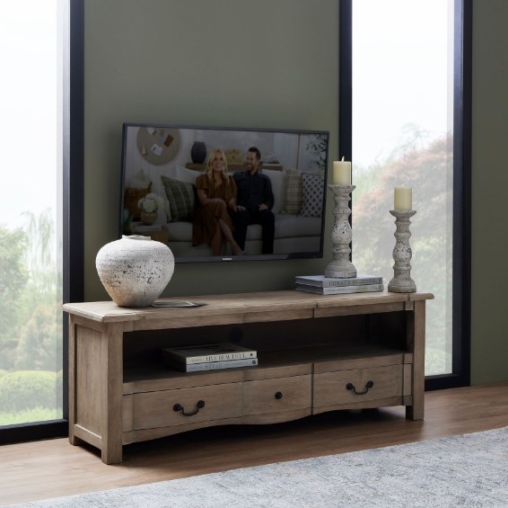 Hill Interiors Copgrove Wooden Media TV Unit, 140cm with Storage for Television Upto 55in Plasma