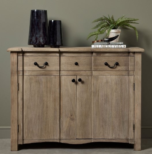 Product photograph of Hill Interiors Copgrove Wooden Sideboard 120cm With 3 Drawer 2 Door from Choice Furniture Superstore.