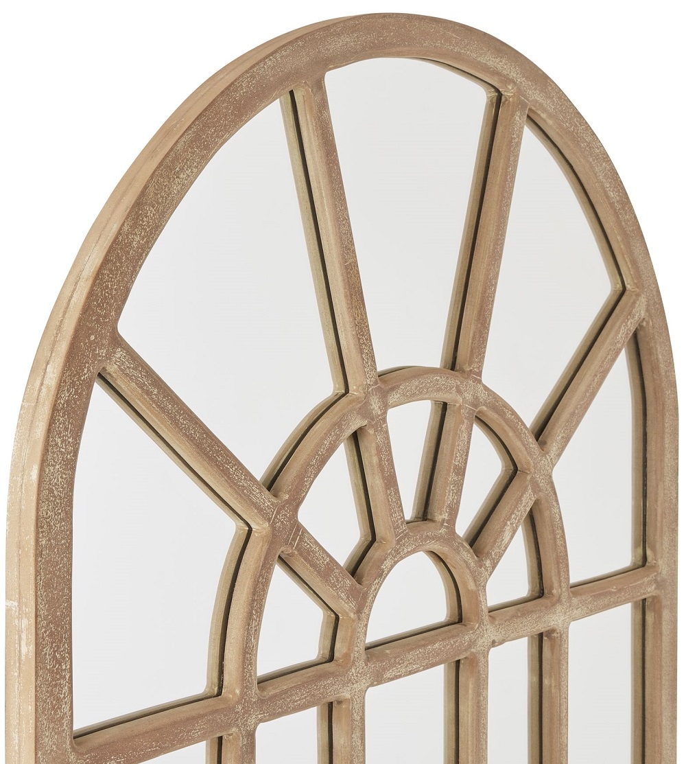 Product photograph of Hill Interiors Copgrove Wooden Arched Paned Wall Mirror from Choice Furniture Superstore.