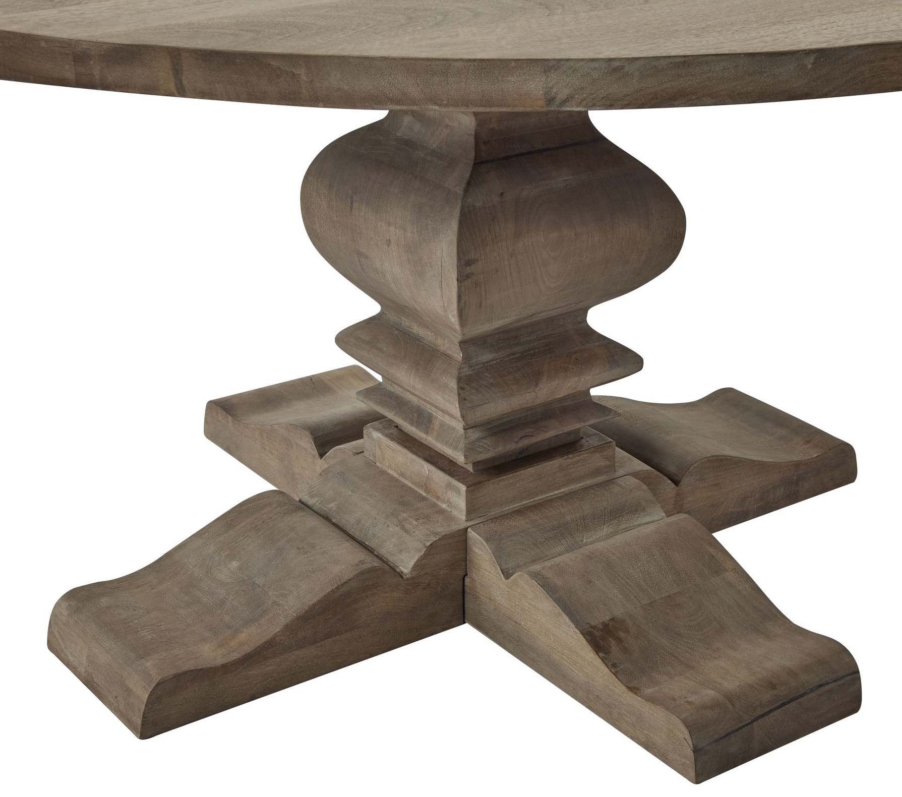 Product photograph of Copgrove Wooden Pedestal 6 Seater Dining Table 150cm Round Top from Choice Furniture Superstore.