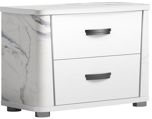 Status Anna Night White Italian Bedside Cabinet