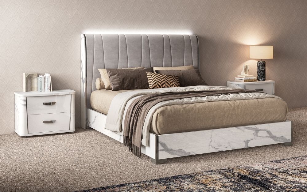 Status Anna Night White Italian Bed