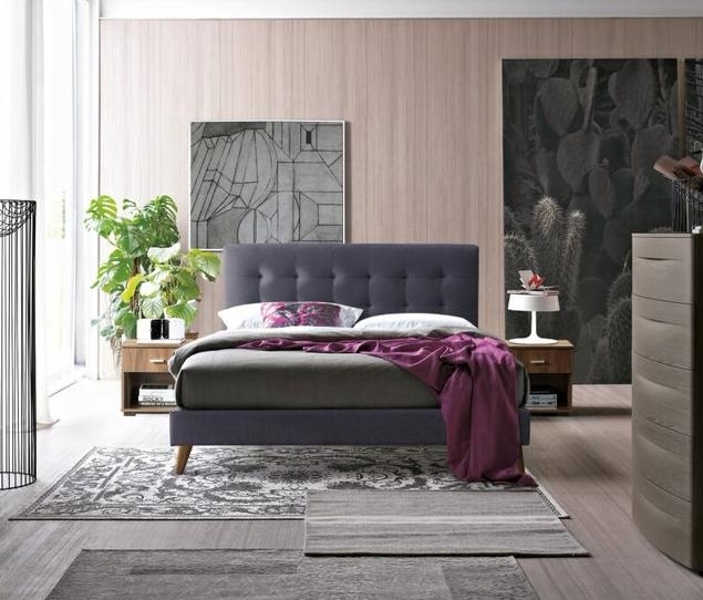 Product photograph of Time Living Novara Dark Grey Fabric Bed from Choice Furniture Superstore.