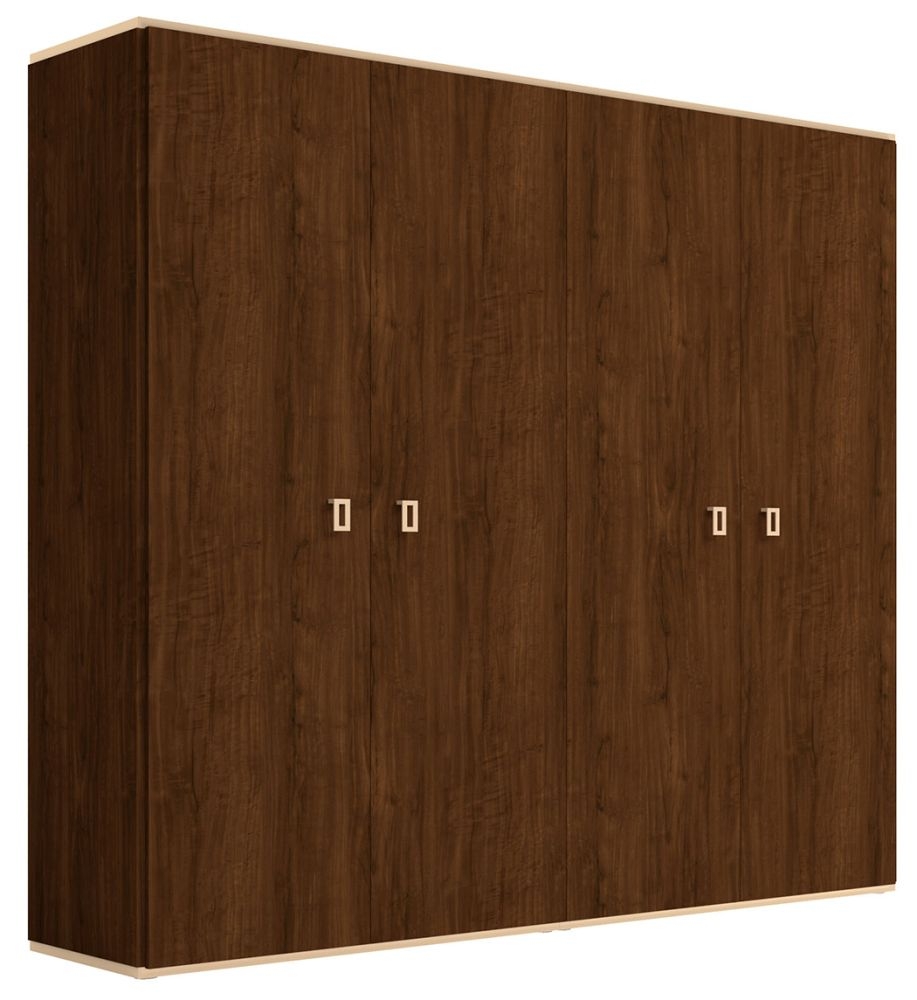 Status Eva Night Walnut Italian 4 Door Wardrobe