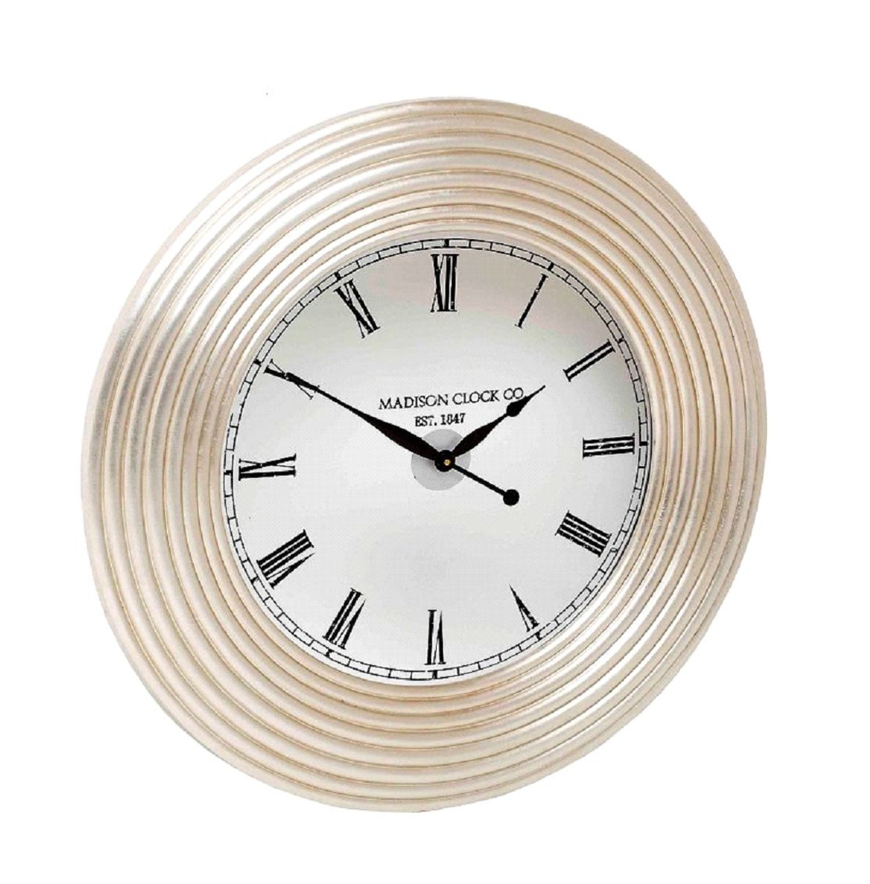 Product photograph of Mindy Brownes Vaughan Silver Round Wall Clock - Dia 91 5cm from Choice Furniture Superstore.