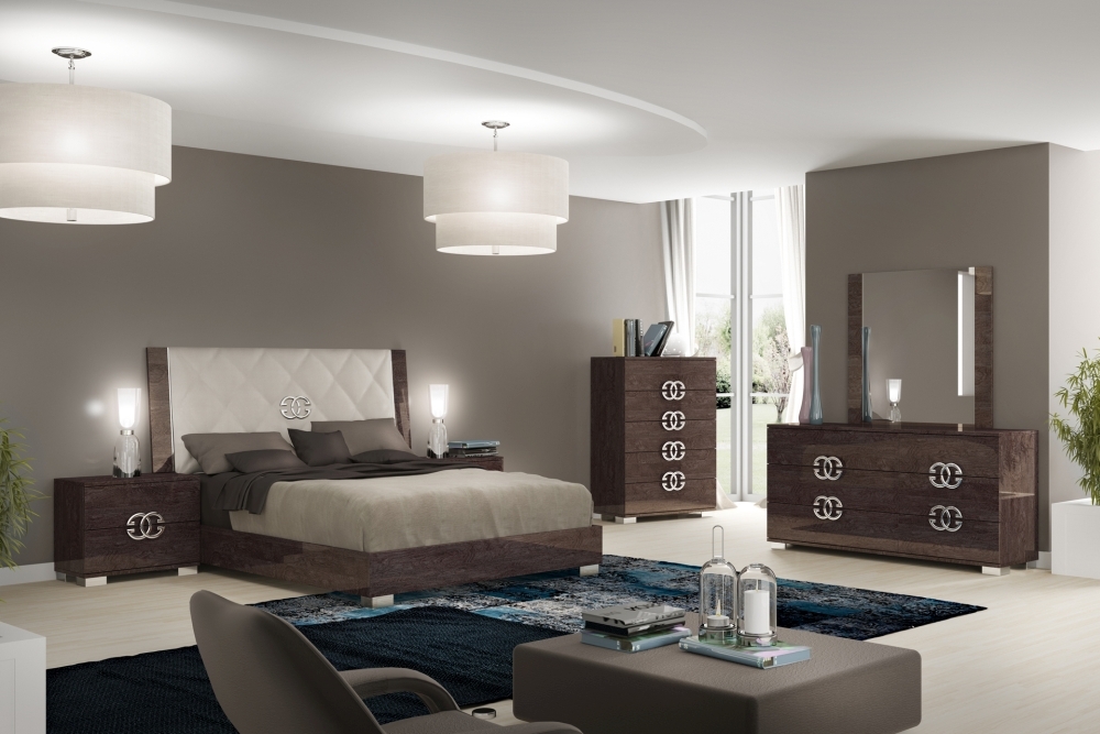 Product photograph of Status Prestige Night Umber Birch Italian Bed from Choice Furniture Superstore.