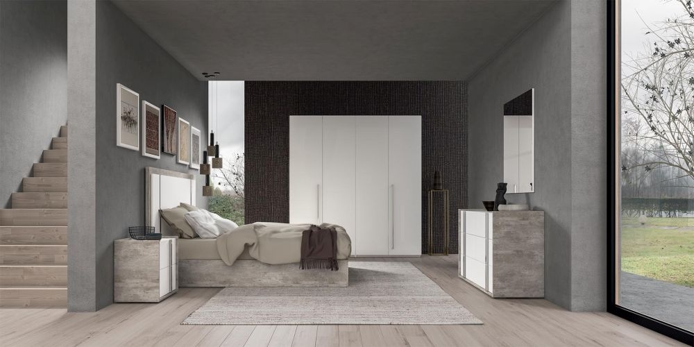 Status Treviso Night Grey Italian Bed