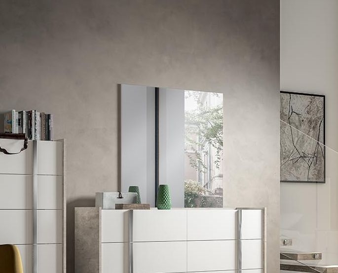 Product photograph of Status Treviso Night Grey Italian Mirror from Choice Furniture Superstore.
