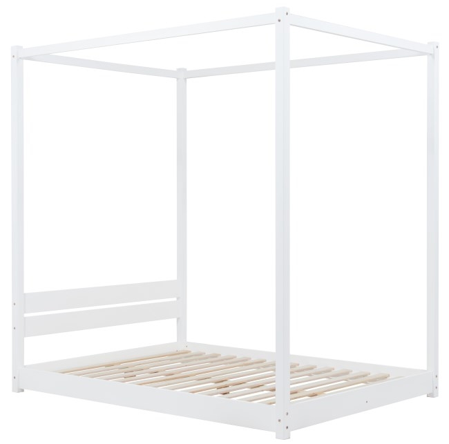 Product photograph of Darwin White Pine Four Poster Bed from Choice Furniture Superstore.