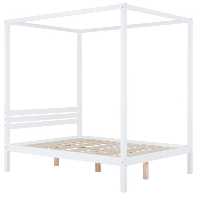 Product photograph of Mercia White Pine Four Poster Bed from Choice Furniture Superstore.