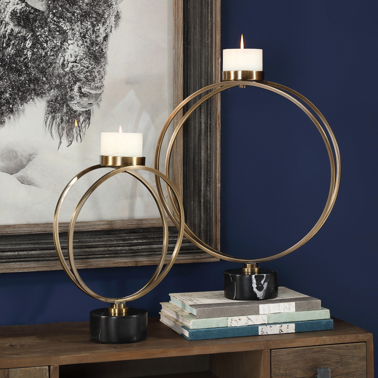 Product photograph of Mindy Brownes Nikola Coffee Bronze Candleholders Set Of 2 from Choice Furniture Superstore.