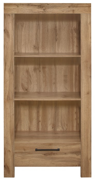 Product photograph of Birlea Compton Oak 1 Drawer Bookcase from Choice Furniture Superstore.