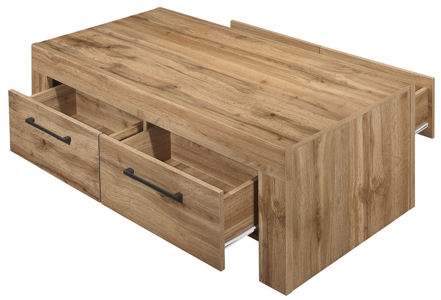 Product photograph of Birlea Compton Oak 4 Drawer Coffee Table from Choice Furniture Superstore.