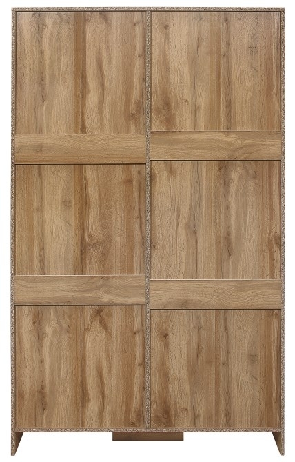 Product photograph of Birlea Compton Oak 2 Door Display Cabinet from Choice Furniture Superstore.
