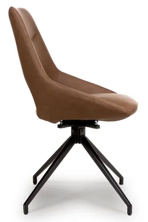 Product photograph of Ace Tan Swivel Dining Chair Sold In Pairs from Choice Furniture Superstore.