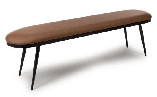 Product photograph of Ace Tan Brown Fabric Dining Bench from Choice Furniture Superstore.