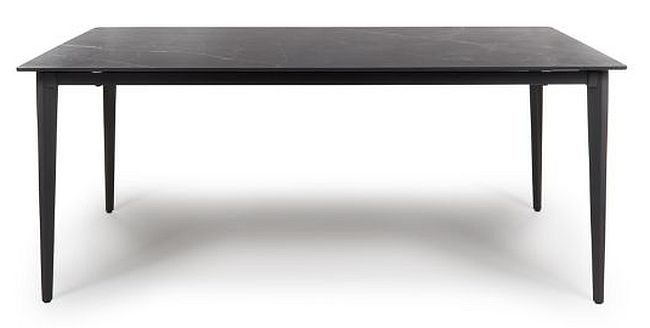 Product photograph of Amalfi Black Marble Effect 4 Seater Dining Table from Choice Furniture Superstore.