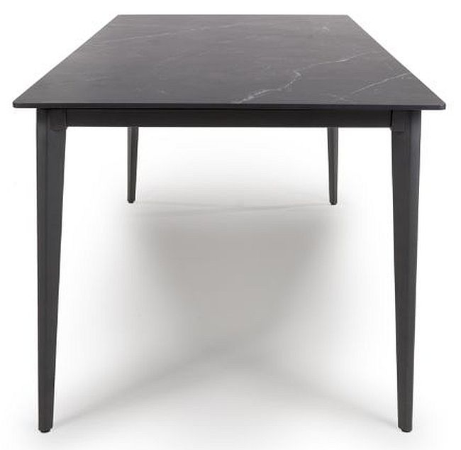 Product photograph of Amalfi Black Marble Effect 4 Seater Dining Table from Choice Furniture Superstore.