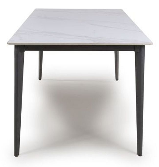Product photograph of Amalfi White Ceramic 6 Seater Dining Table from Choice Furniture Superstore.