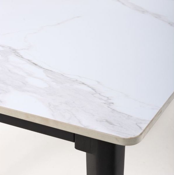 Product photograph of Amalfi White Ceramic 6 Seater Dining Table from Choice Furniture Superstore.