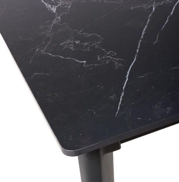 Product photograph of Amalfi Black Ceramic 6 Seater Dining Table from Choice Furniture Superstore.