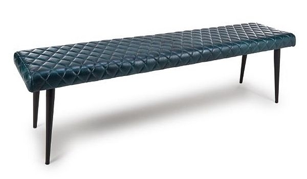 Product photograph of Austin Blue Genuine Buffalo Leather Bench from Choice Furniture Superstore.