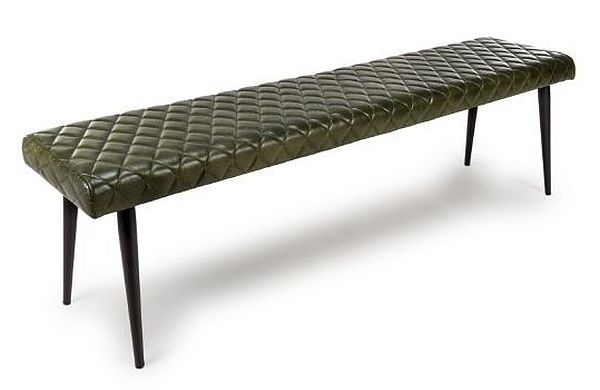 Product photograph of Austin Green Genuine Buffalo Leather Bench from Choice Furniture Superstore.