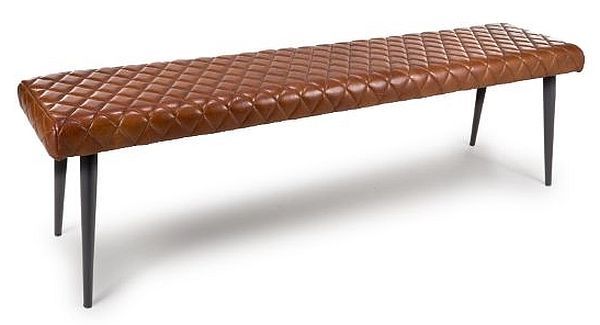 Product photograph of Austin Tan Genuine Buffalo Leather Bench from Choice Furniture Superstore.