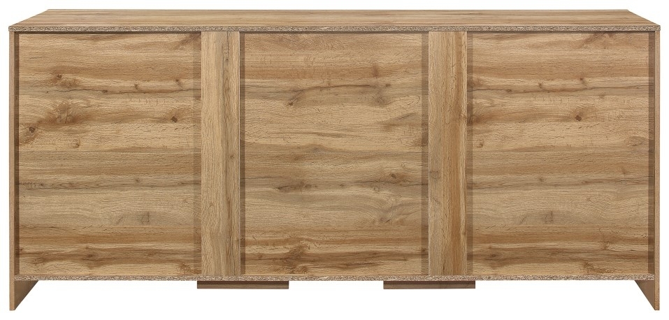 Product photograph of Birlea Compton Oak 2 Door 3 Drawer Sideboard from Choice Furniture Superstore.