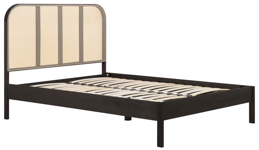 Product photograph of Margot Black Wood Bed from Choice Furniture Superstore.