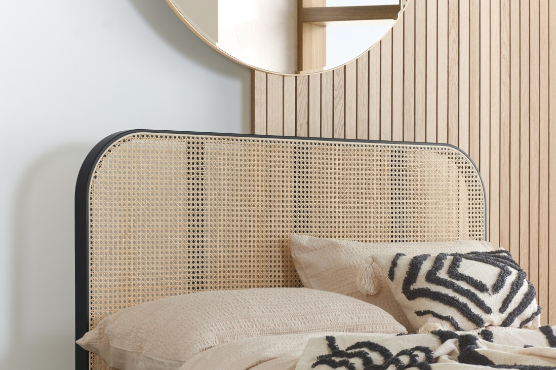 Product photograph of Margot Black Rattan Bed - Sizes Available from Choice Furniture Superstore.