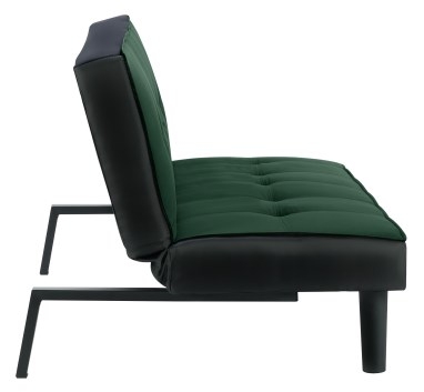 Product photograph of Aurora Green Velvet Click Clack Sofa Bed from Choice Furniture Superstore.