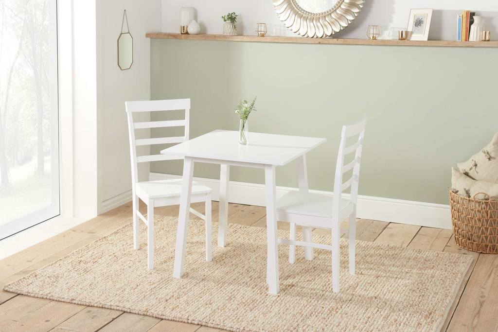 Product photograph of Birlea Stonesby 75cm Square Dining Table And 2 Upton Chair from Choice Furniture Superstore.