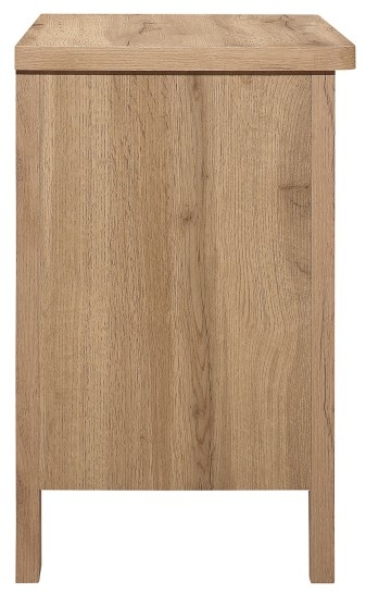 Product photograph of Hampstead Oak 3 Drawer Bedside Cabinet from Choice Furniture Superstore.