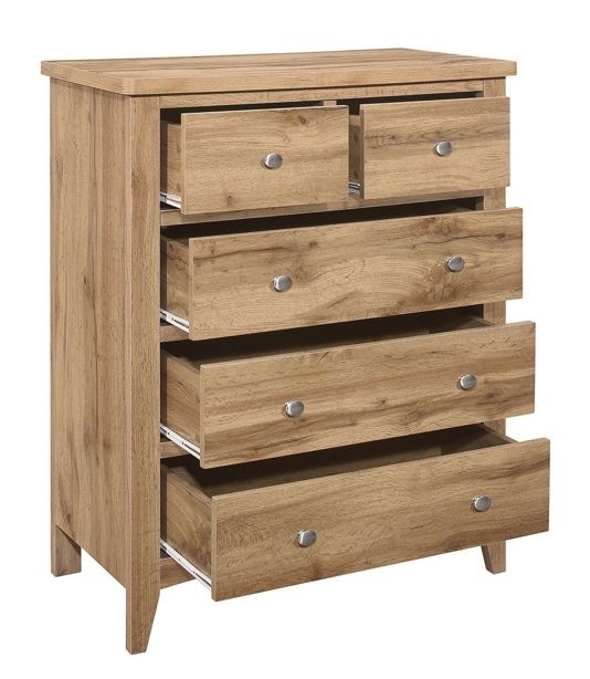 Product photograph of Hampstead Oak 3 2 Drawer Chest from Choice Furniture Superstore.