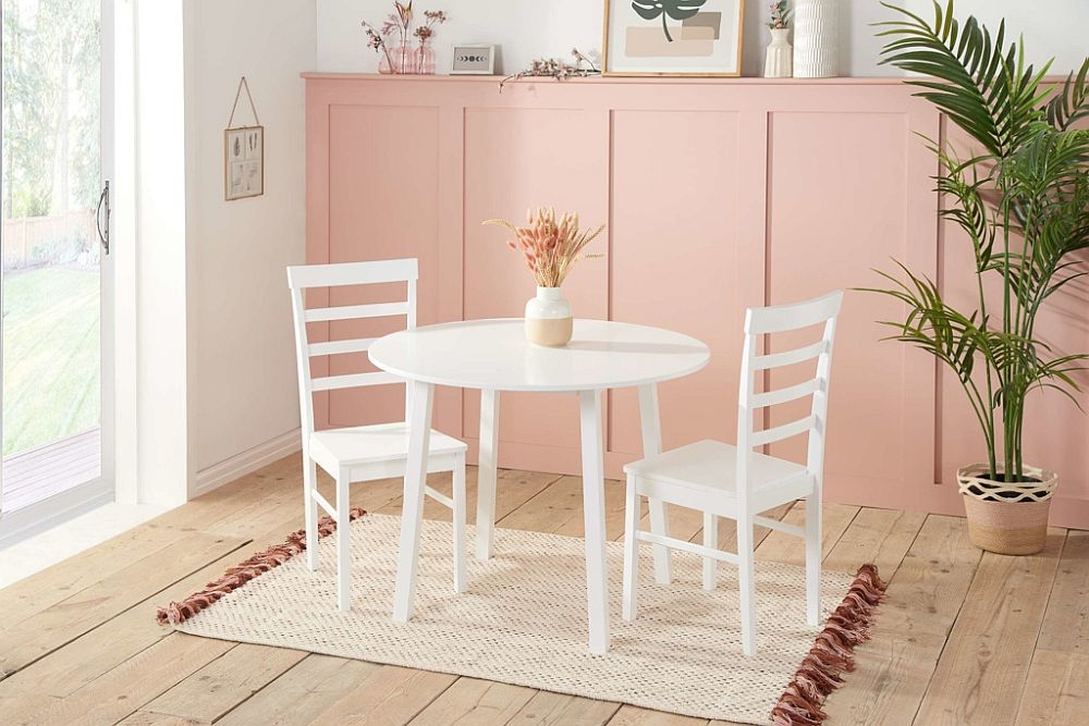 Product photograph of Birlea Pickworth 100cm Round Dining Table And 2 Upton Chair from Choice Furniture Superstore.
