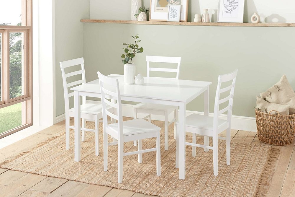 Product photograph of Birlea Cottesmore 120cm Dining Table And 4 Upton Chair from Choice Furniture Superstore.